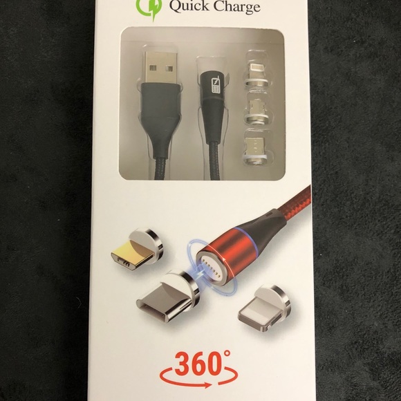 Fast Charging 360 Magnetic Data Cable Red, Black - Picture 6 of 6